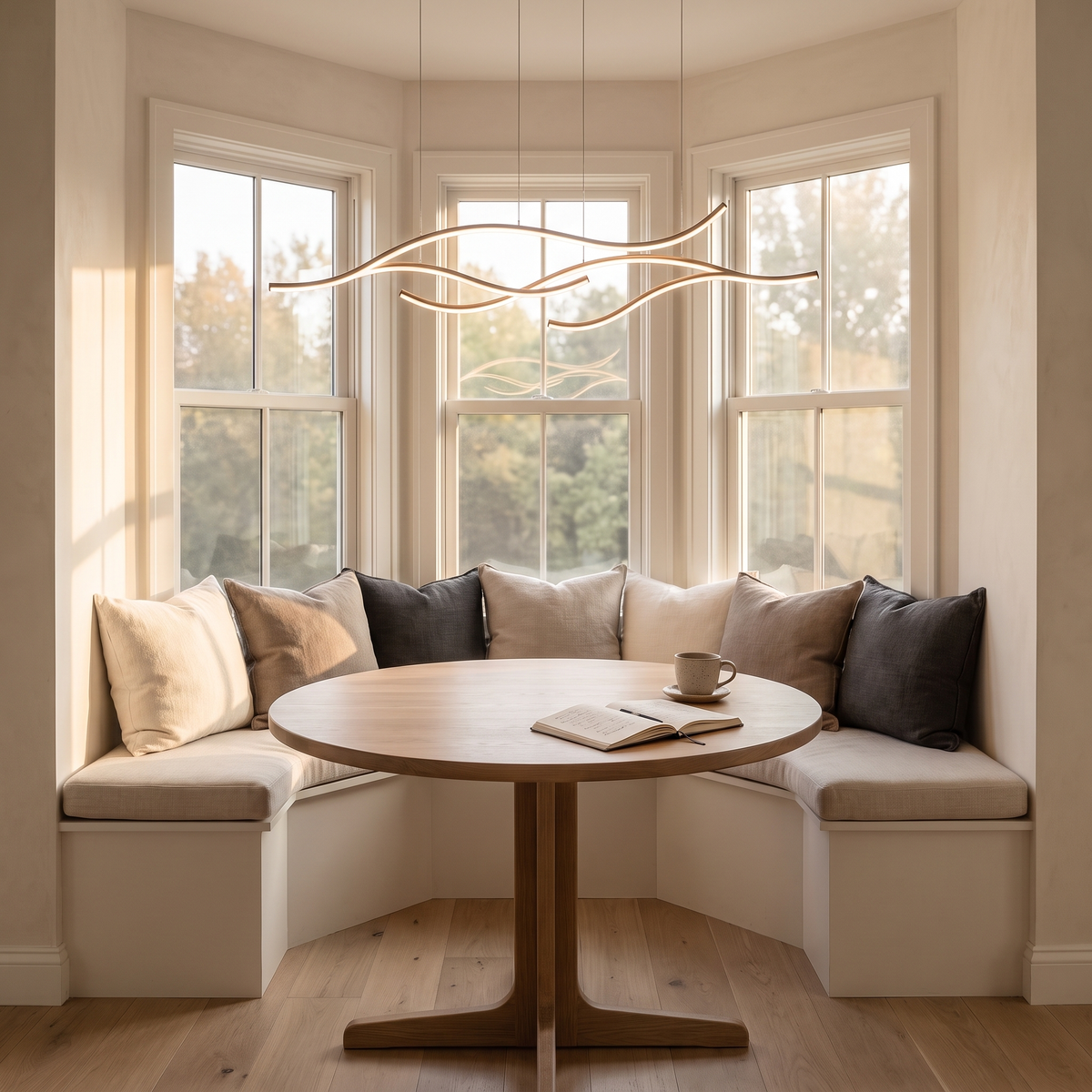 Ondelle pendant over a sunlit breakfast nook